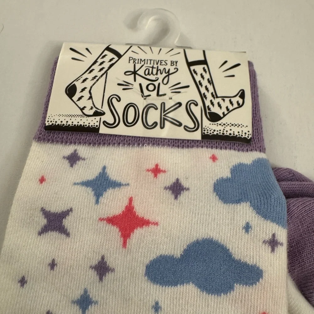 Unicorn and Stars Socks New Primitives by Kathy Ladies D14